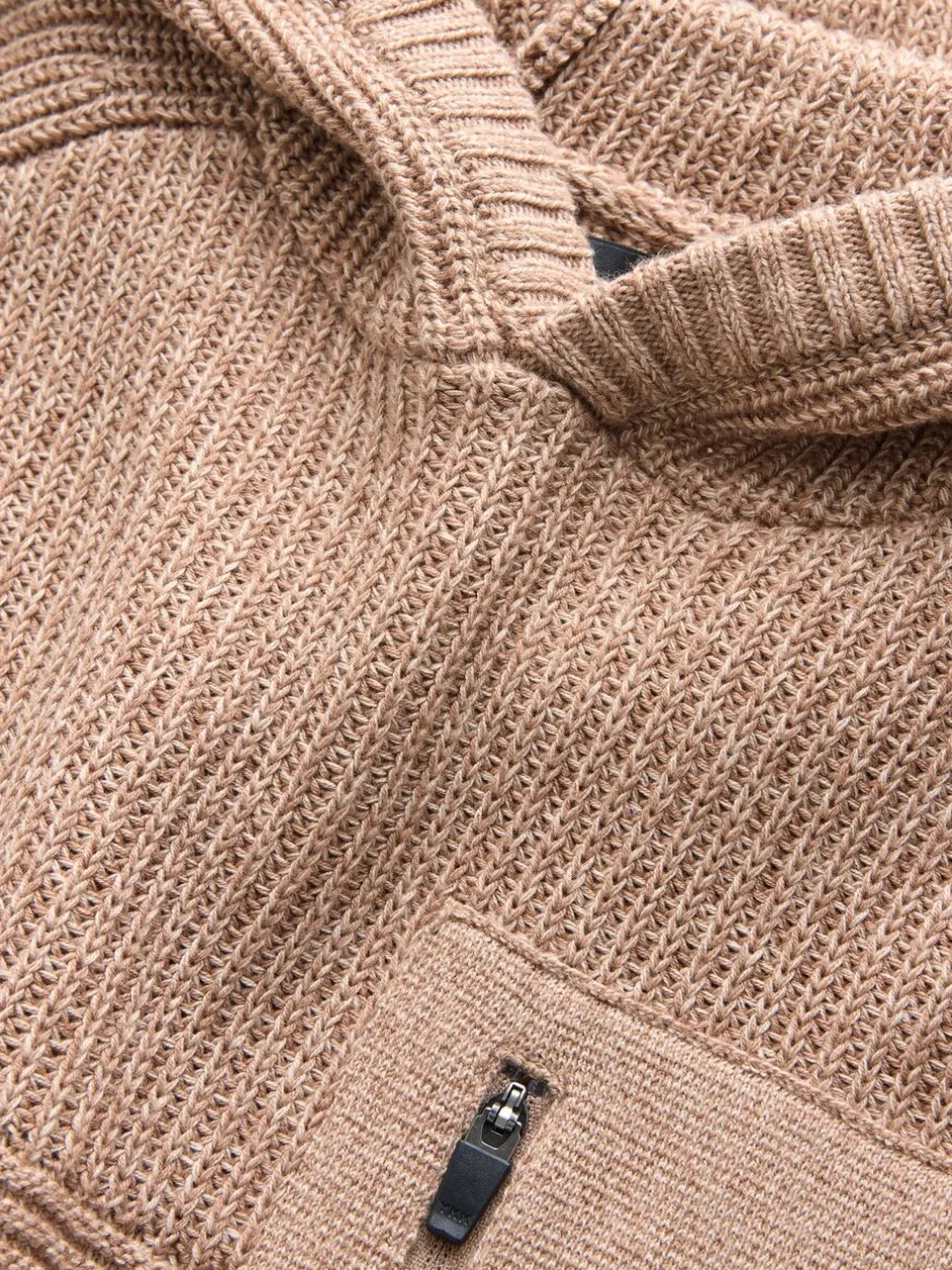 Truien En Breisels|Sweaters En Hoody´S*Next Lichtbruin - Utility gebreide hoodie (3-16jr)
