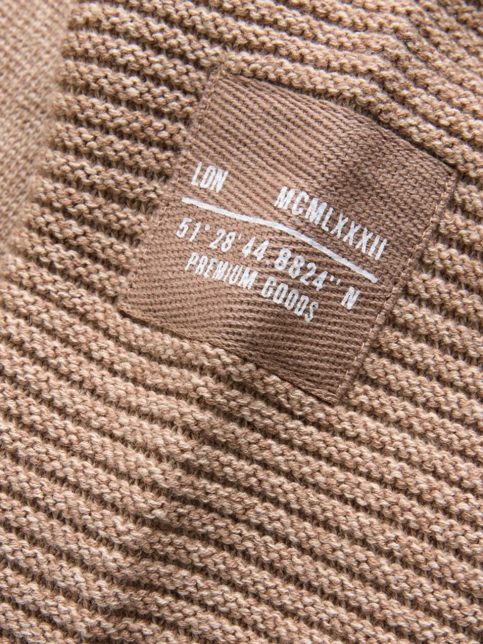 Truien En Breisels|Sweaters En Hoody´S*Next Lichtbruin - Utility gebreide hoodie (3-16jr)