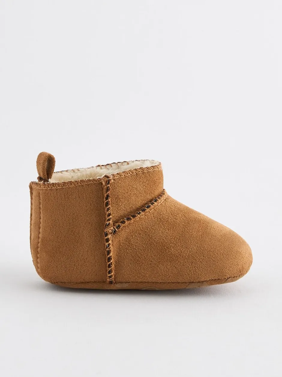 Babyschoenen|Boots*Next Lichtbruin - Warme gevoerde babylaarsjes (0 - 2 mnd)