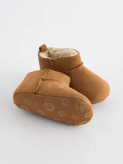 Babyschoenen|Boots*Next Lichtbruin - Warme gevoerde babylaarsjes (0 - 2 mnd)