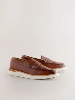 Schoenen|Next - Wedge Loafers Lichtbruin