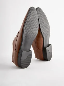 Schoenen|Formele Schoenen|Next - Wijde pasvorm - Derbyschoenen met veter Lichtbruin