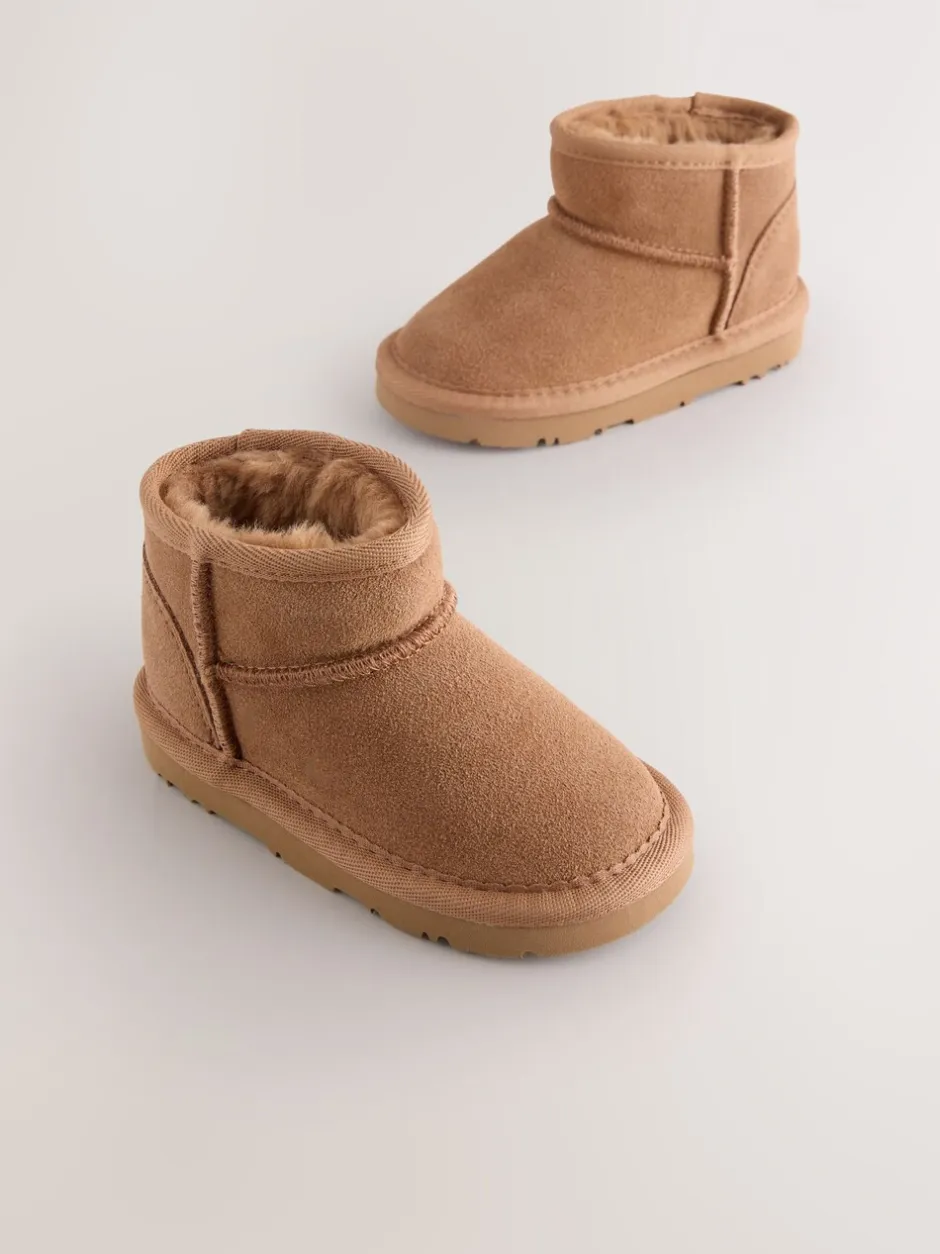 Boots|Next Lichtbruin waterafstotend - Suède instaplaarzen