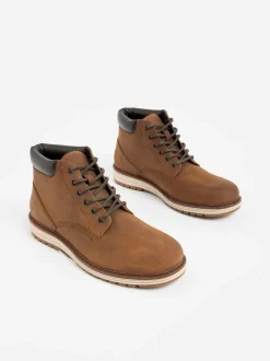 Boots|Next - Leren hoge schoenen Lichtbruin/bruin