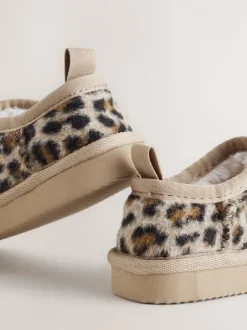Pantoffels*Next - Shoot pantoffels Lichtbruin/dierenprint