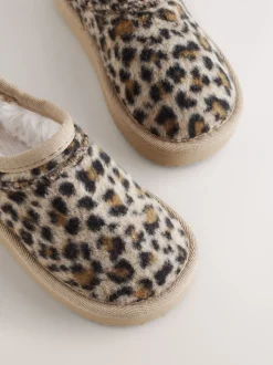 Pantoffels*Next - Shoot pantoffels Lichtbruin/dierenprint