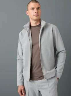 Blazers En Business-Jasjes*Next - Premium slimme opstaande kraag met rits en wol Lichtgrijs