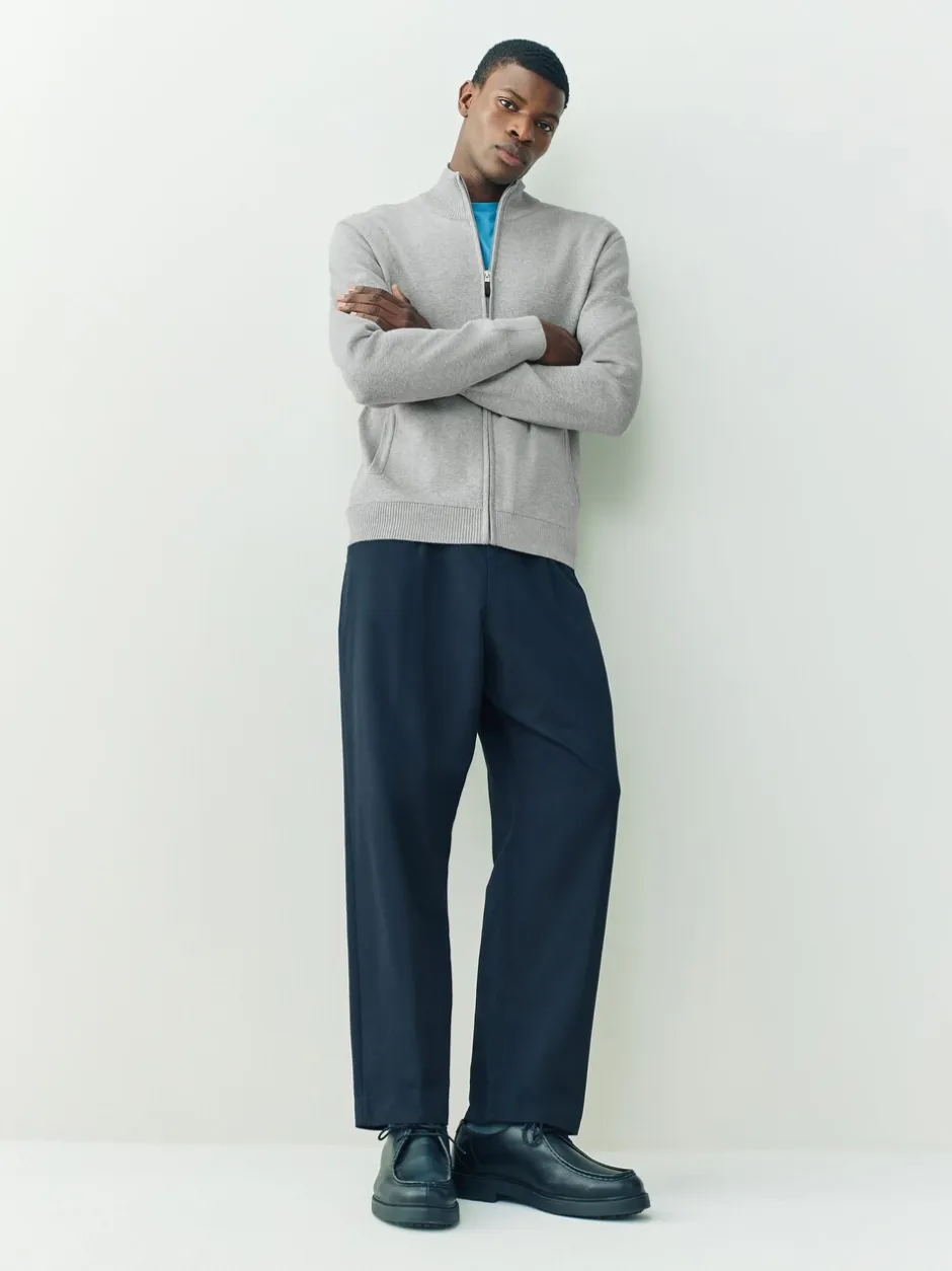 Gebreide Kleding*Next - Regular Fit 100% Cotton Premium Zip-Through Cardigan Lichtgrijs