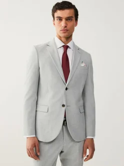 Blazers En Business-Jasjes|Pakken|Next - Slim Fit - Meegevend stretchkostuumjasje Lichtgrijs