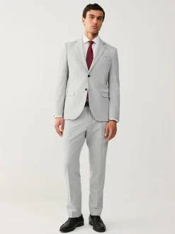 Blazers En Business-Jasjes|Pakken|Next - Slim Fit - Meegevend stretchkostuumjasje Lichtgrijs