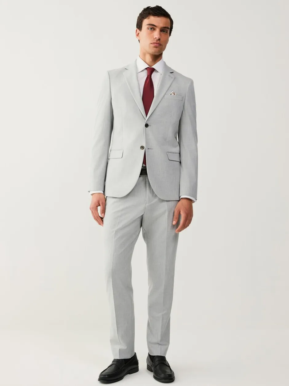 Blazers En Business-Jasjes|Pakken|Next - Slim Fit - Meegevend stretchkostuumjasje Lichtgrijs