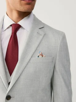 Blazers En Business-Jasjes|Pakken|Next - Slim Fit - Meegevend stretchkostuumjasje Lichtgrijs