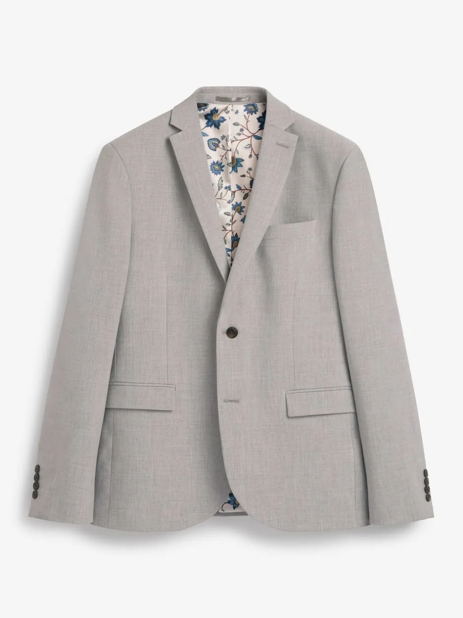 Blazers En Business-Jasjes|Pakken|Next - Slim Fit - Meegevend stretchkostuumjasje Lichtgrijs