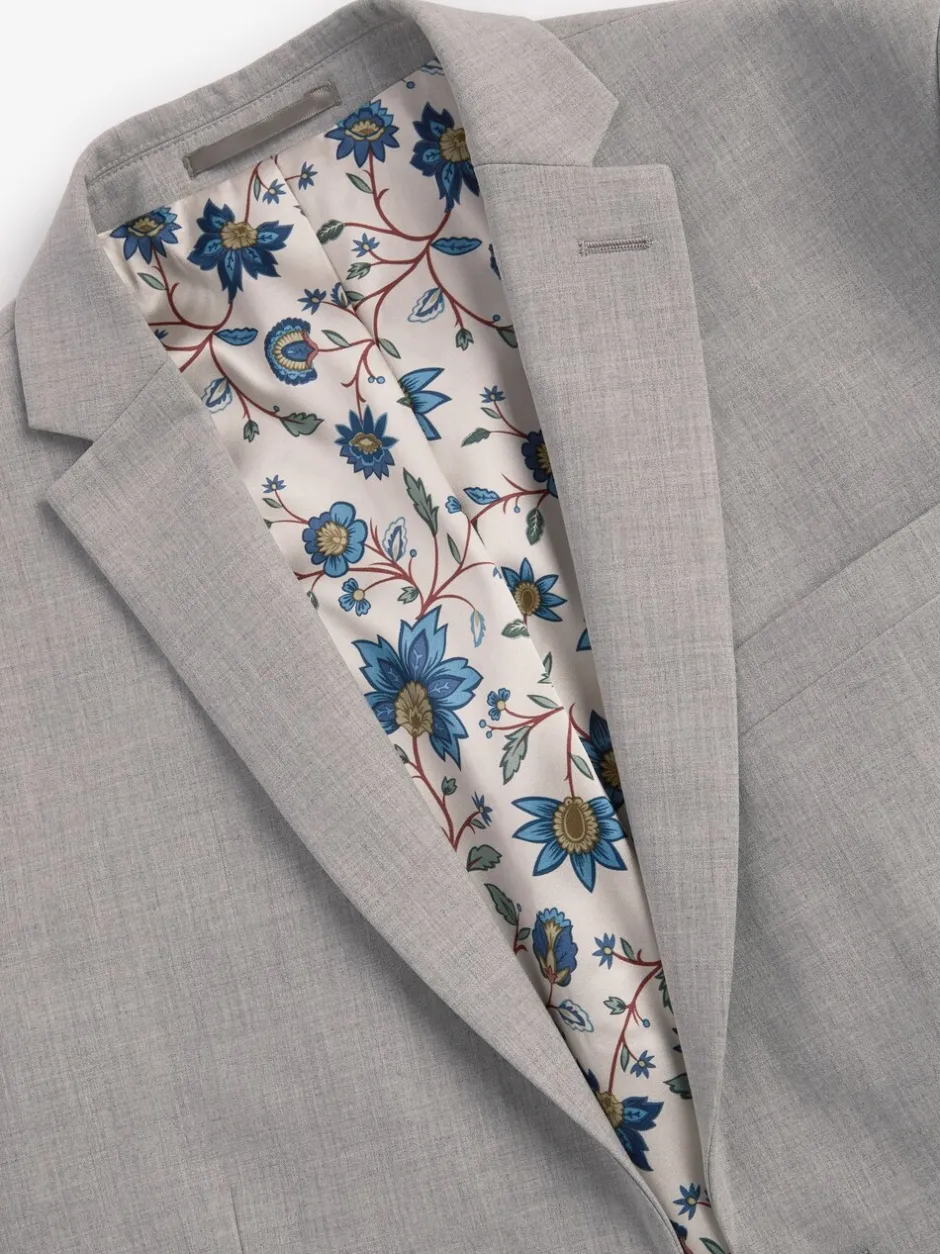 Blazers En Business-Jasjes|Pakken|Next - Slim Fit - Meegevend stretchkostuumjasje Lichtgrijs