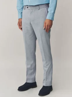 Formele Broek|Next - Slimme broek met elastische tailleband en normale pasvorm Lichtgrijs