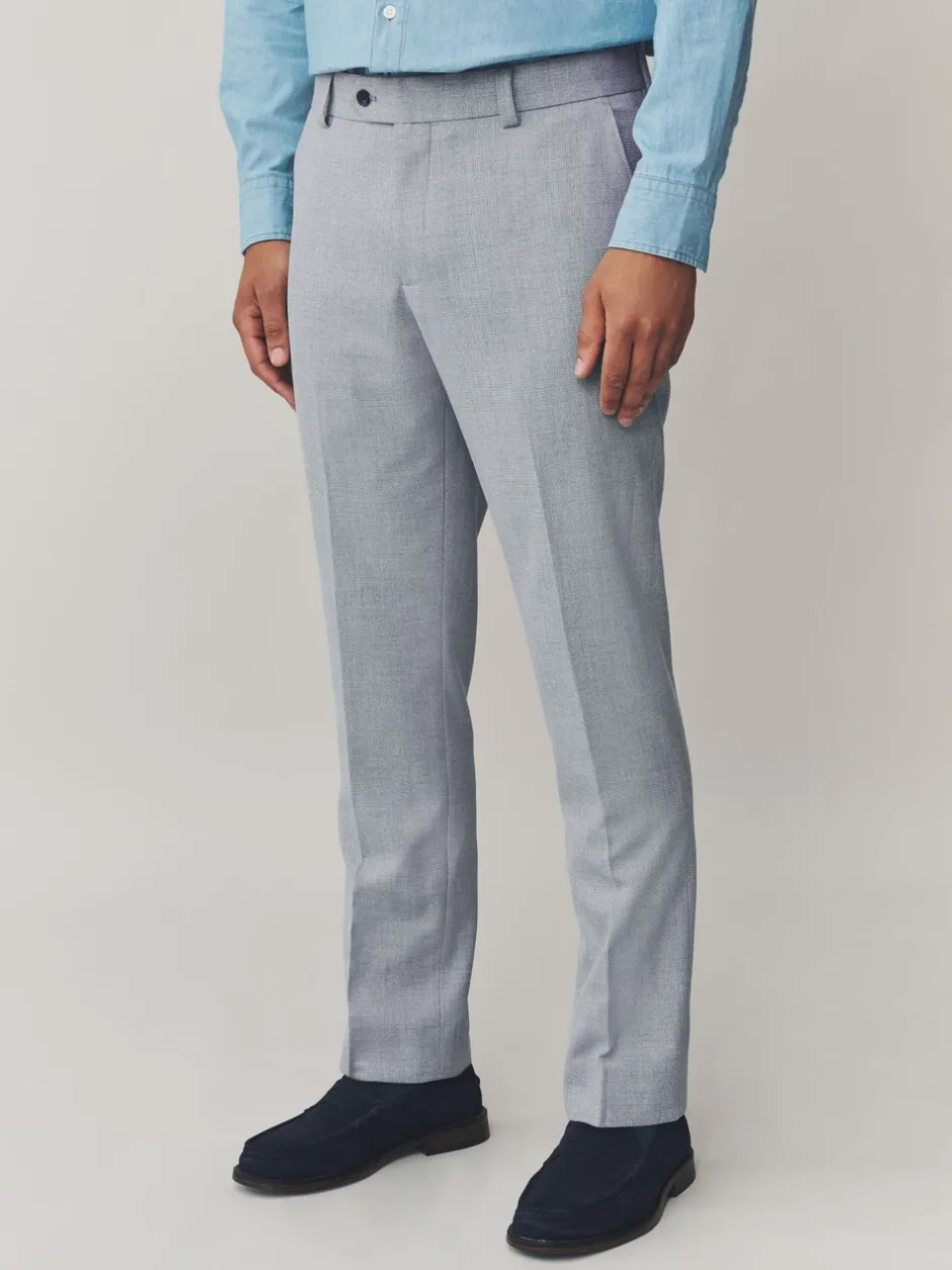 Formele Broek|Next - Slimme broek met elastische tailleband en normale pasvorm Lichtgrijs