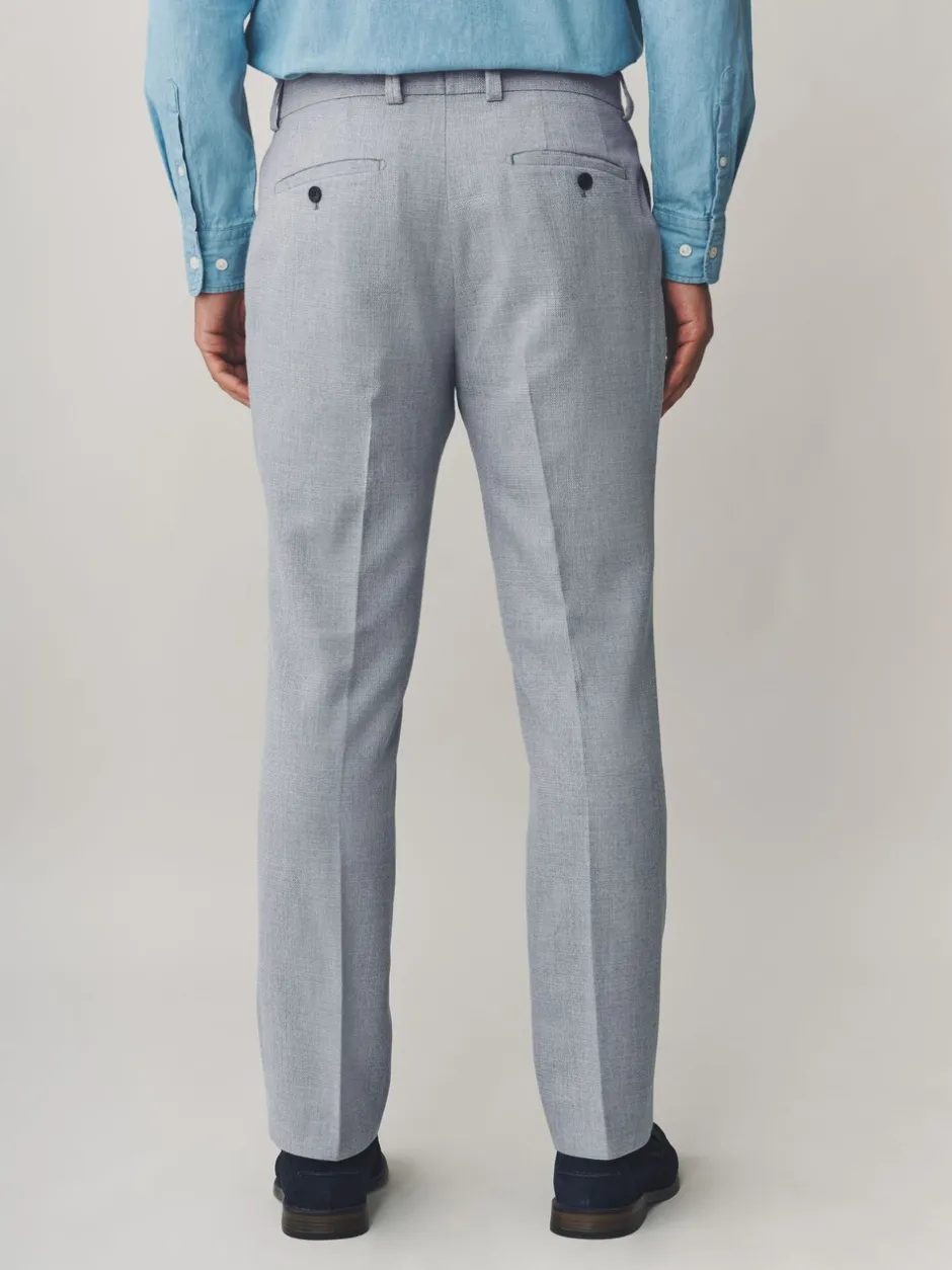 Formele Broek|Next - Slimme broek met elastische tailleband en normale pasvorm Lichtgrijs