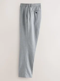 Formele Broek|Next - Slimme broek met elastische tailleband en normale pasvorm Lichtgrijs