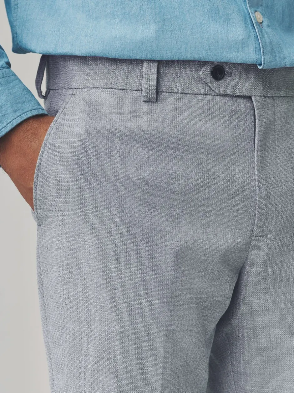 Formele Broek|Next - Slimme broek met elastische tailleband en normale pasvorm Lichtgrijs