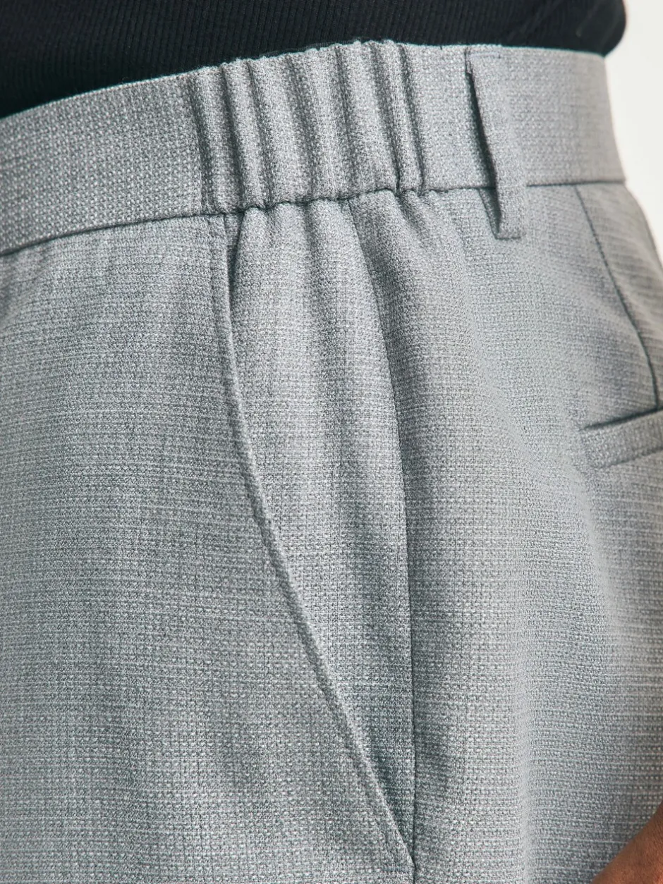 Formele Broek|Next - Slimme broek met elastische tailleband en normale pasvorm Lichtgrijs