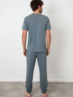 Pyjama's|Threadbare Lichtgrijs - pyjamaset