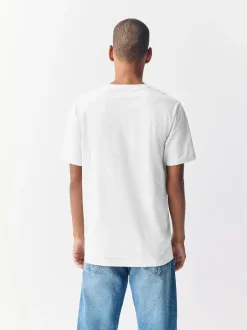 T-Shirts En Hemden|Next Lichtgrijs gemêleerd - Slim Fit - Essentieel katoenen T-shirt met ronde hals