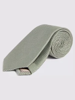 Stropdassen En Pochets*MOSS Lichtgroen - stropdas met textuur