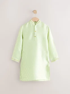 Kurtas*Next Lichtgroen geborduurd - Kurta (3mnd -16jr)