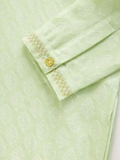Kurtas*Next Lichtgroen geborduurd - Kurta (3mnd -16jr)