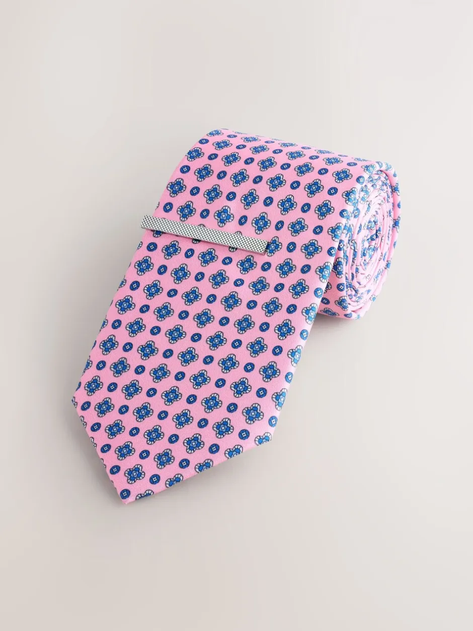 Stropdassen En Pochets*Next - Das met patroon Lichtroze