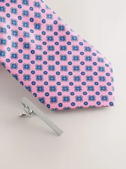 Stropdassen En Pochets*Next - Das met patroon Lichtroze
