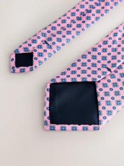 Stropdassen En Pochets*Next - Das met patroon Lichtroze