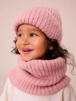 Mutsen, Handschoenen En Sjaals|Schoolkleding*Next Lichtroze - Fluffy beanie-muts (1-16jr)