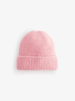 Mutsen, Handschoenen En Sjaals|Schoolkleding*Next Lichtroze - Fluffy beanie-muts (1-16jr)