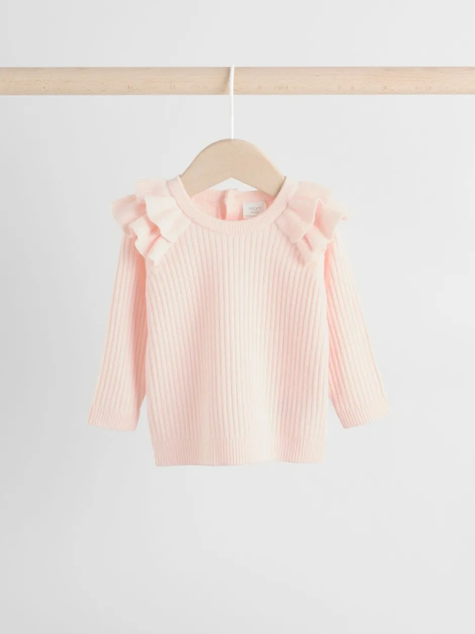Sets En Combisets|Truien En Breisels|Next Lichtroze - Gebreide babytrui en leggings set 2 -delig (0mnd -3jr)