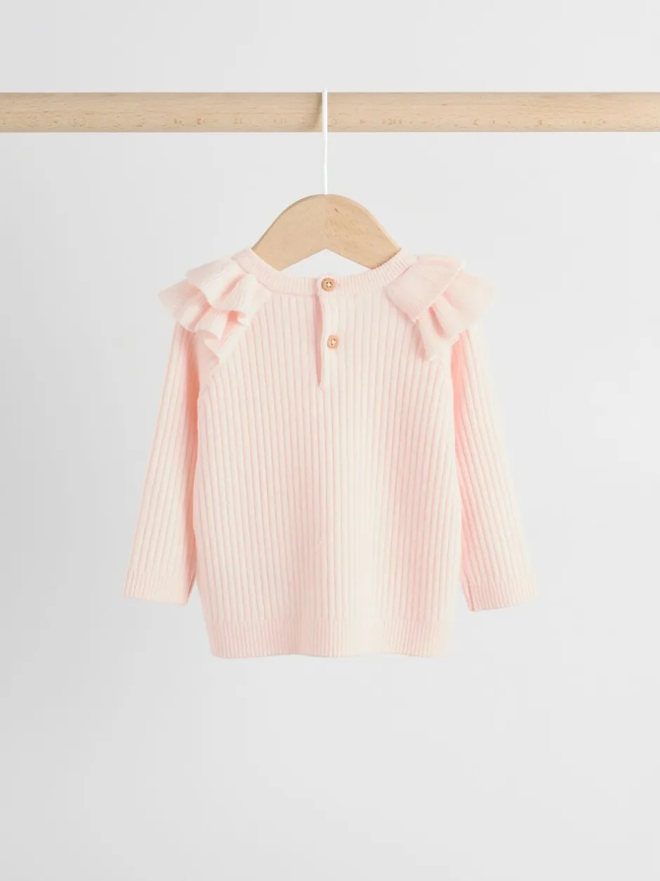 Sets En Combisets|Truien En Breisels|Next Lichtroze - Gebreide babytrui en leggings set 2 -delig (0mnd -3jr)