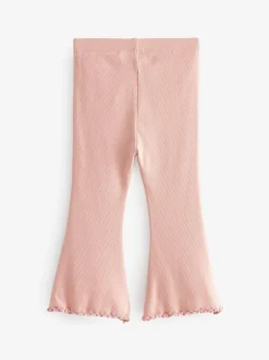Broeken En Leggings*Next Lichtroze - Geribbelde flare legging (3 mnd-7 jr)