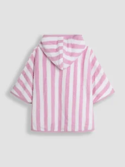 Badkleding|Badkleding*Jojo Maman Bébé - 100% katoenen handdoekponcho met vlindermotief Lichtroze