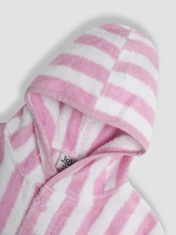 Badkleding|Badkleding*Jojo Maman Bébé - 100% katoenen handdoekponcho met vlindermotief Lichtroze