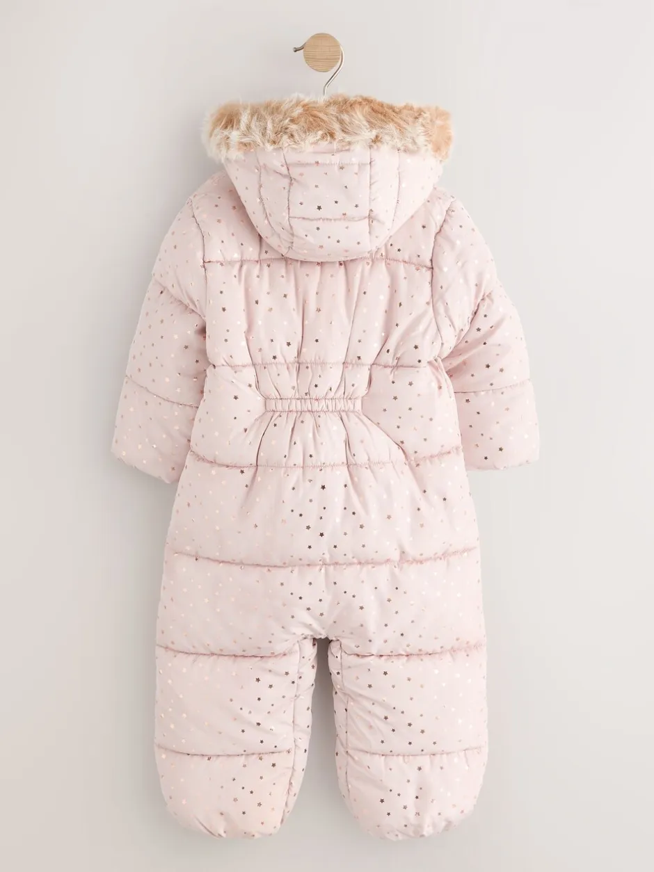 Jassen, Jacks En Kinderwagenpakjes|Jassen En Jacks|Next - Regenbestendig sneeuwpak met print (3mnd -7jr) Lichtroze