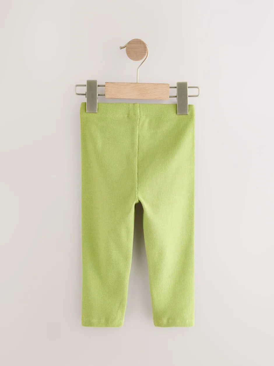 Broeken En Leggings|Next Lichtroze - Verpakking van 5 geribbelde Leggings (3mnd -7jr)