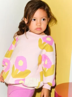 Sets En Combisets|Truien En Breisels|Next - Set van sweatshirt en uitlopende legging (3mnd -7jr) Lichtroze bloemen