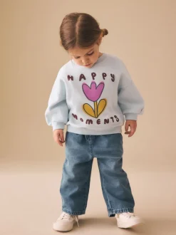 Sweaters En Hoody´S*Next Light Blue Happy Moments - Sweatshirt met ronde hals (3 mnd-7 jr)
