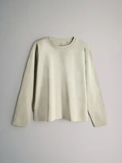 Tops En T-Shirts*The Set Light Green/Pink/White/Stripe - 4 Pack 100% Cotton Relaxed Long Sleeve T-Shirts