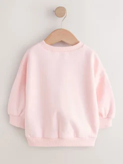 Truien En Breisels|Sweaters En Hoody´S*Next Light Pink House - Sweatshirt met ronde hals (3 mnd-7 jr)