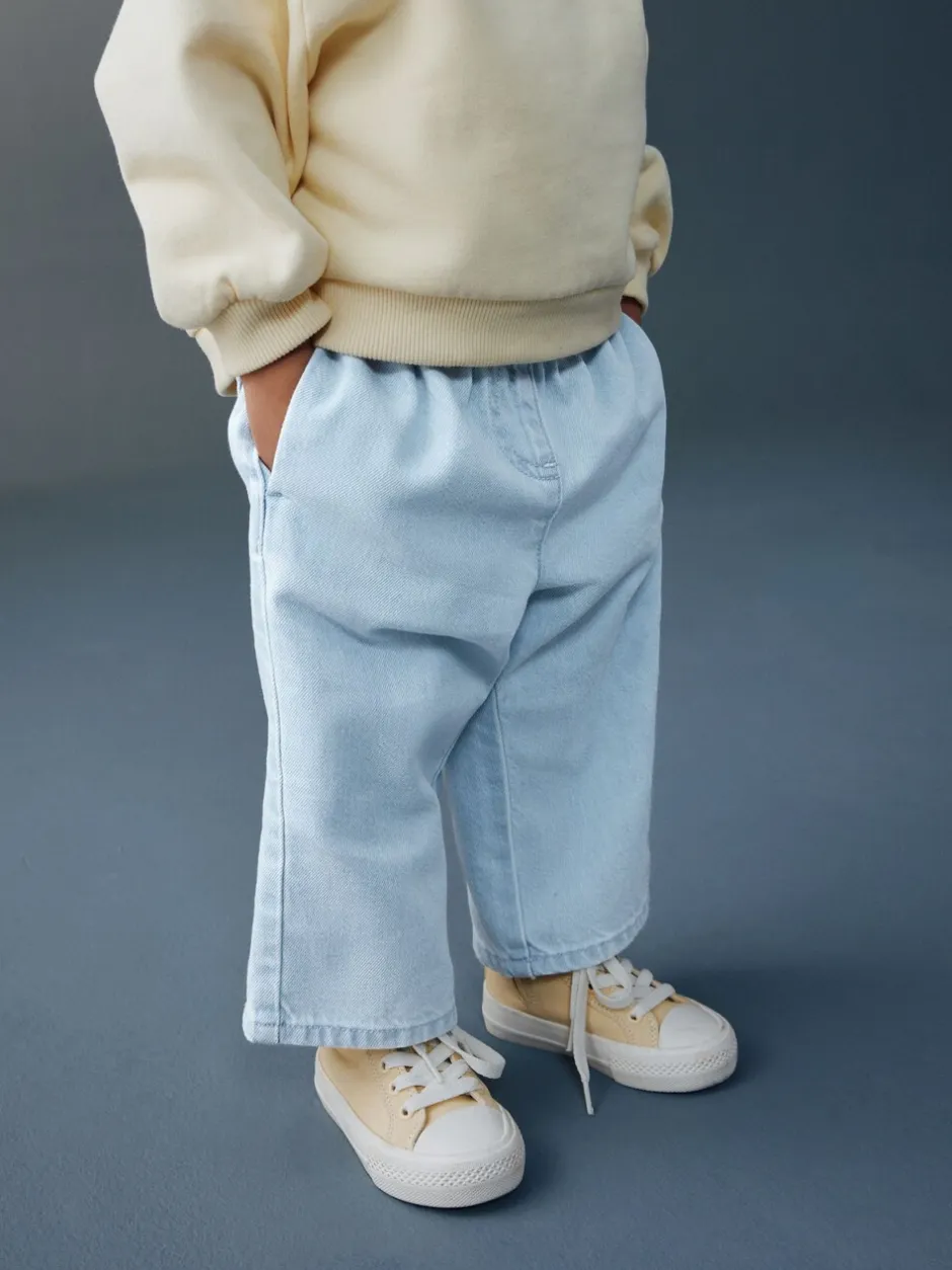 Jeans|Next - Jeans met wijde pijpen (3 mnd-7 jr) Light wash