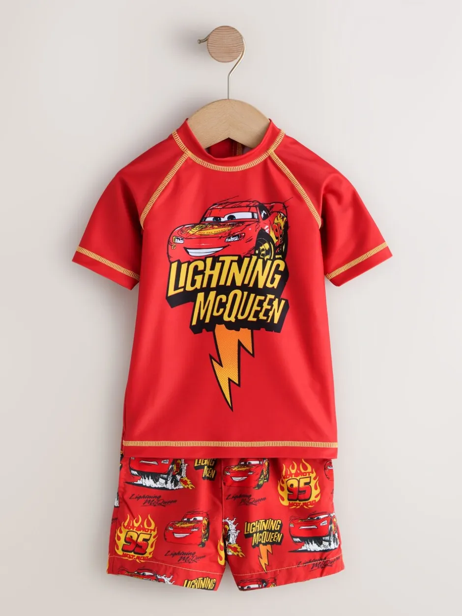 Badkleding|Badkleding|Next - Set van surfhemdje en zwembroek (3mnd -7jr) Lightening McQueen
