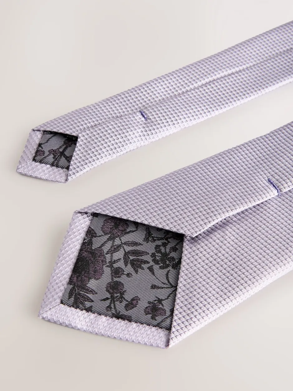 Stropdassen En Pochets*Next Lila - Set met textuurrijke stropdas en pochet