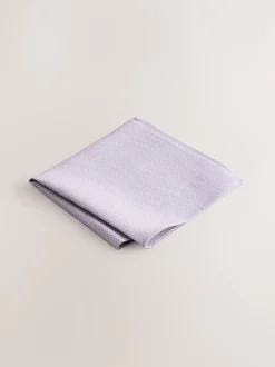 Stropdassen En Pochets*Next Lila - Set met textuurrijke stropdas en pochet