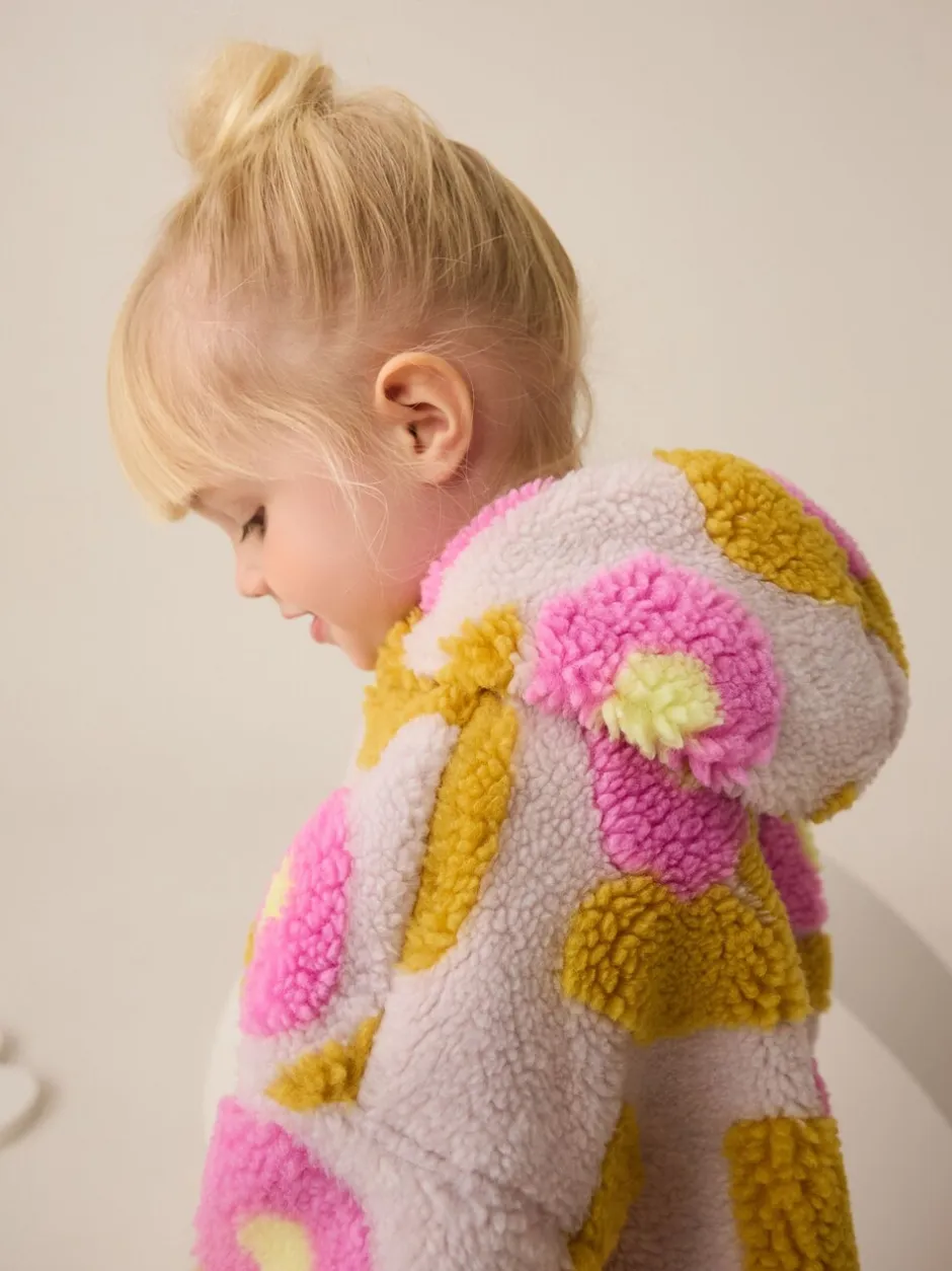 Truien En Breisels|Jassen, Jacks En Kinderwagenpakjes|Next - Fleece met ritssluiting (3mnd-7jr) Lila bloemenprint